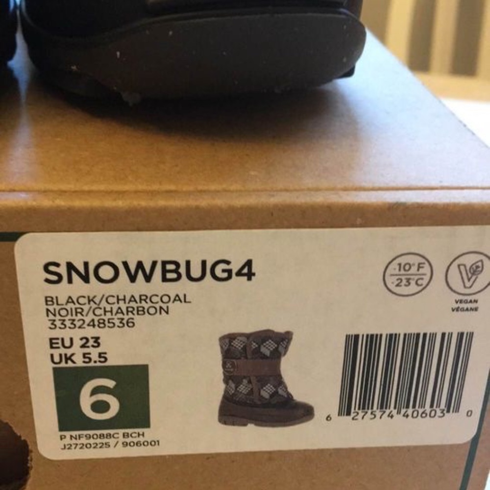 BRAND NEW toddler boy girl kamik snowbug 4 black winter snow boots size 5 6 7 - Picture 7 of 7